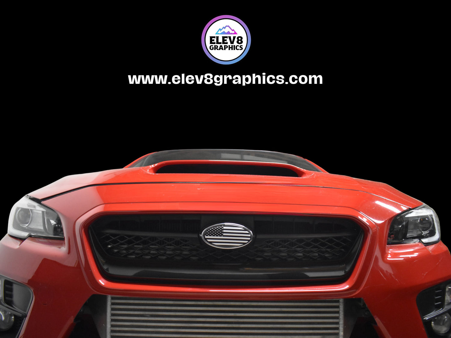 Emblem Overlay Set- FRONT & REAR OVERLAYS- For Subaru: American Flag Design - Fits Multiple Models- Multiple Colors