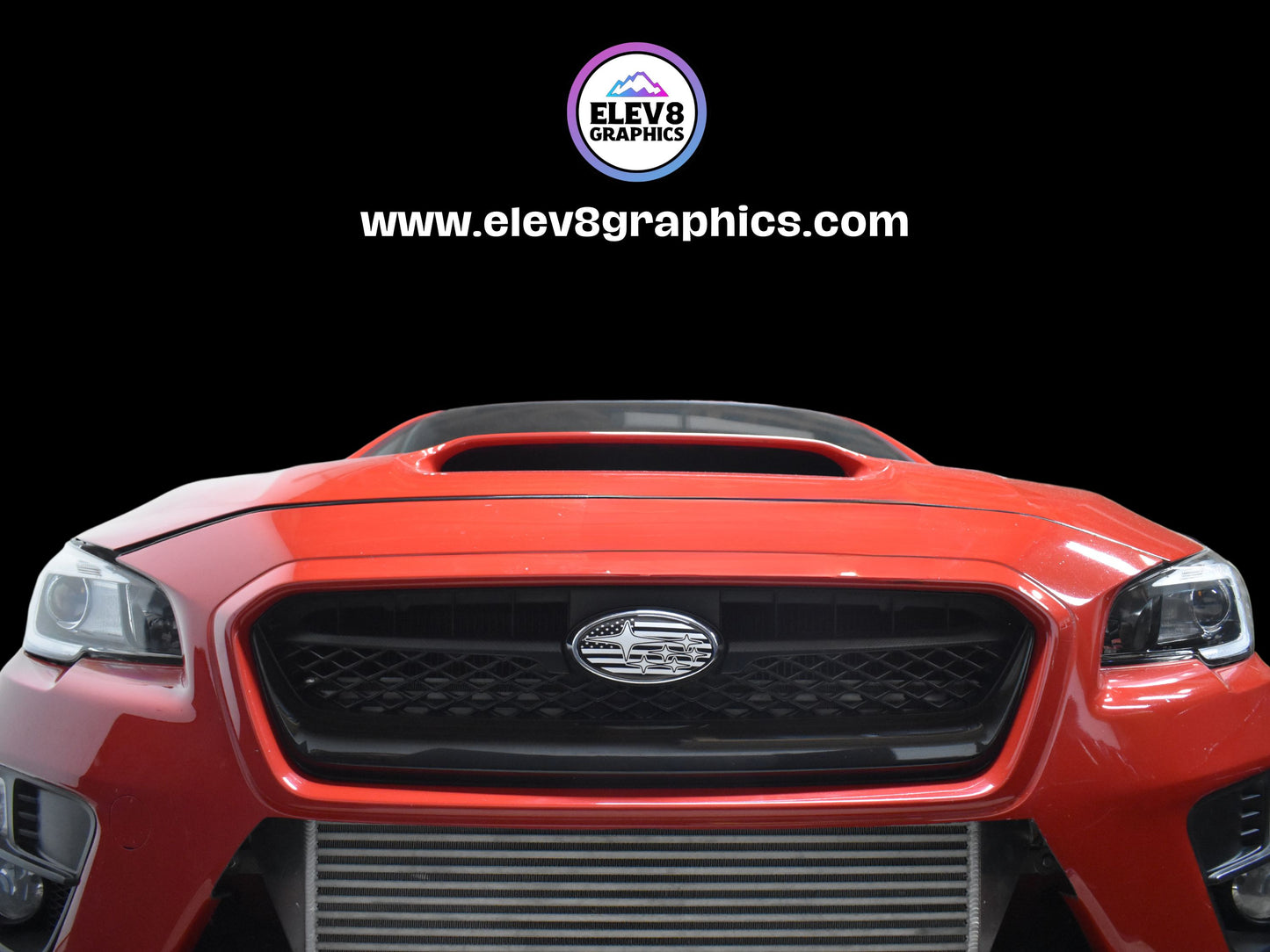Emblem Overlay Set- FRONT & REAR OVERLAYS- For Subaru: American Flag Design - Fits Multiple Models- Multiple Colors