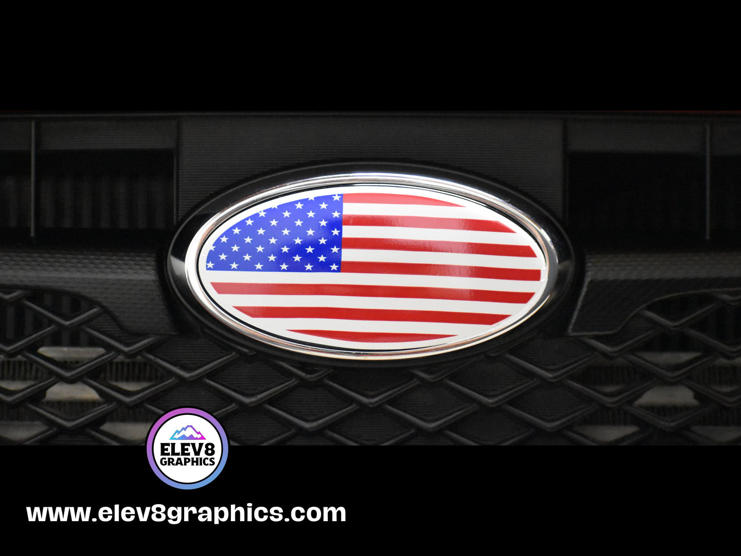 Emblem Overlay Set- FRONT & REAR OVERLAYS- For Subaru: American Flag Design - Fits Multiple Models- Multiple Colors