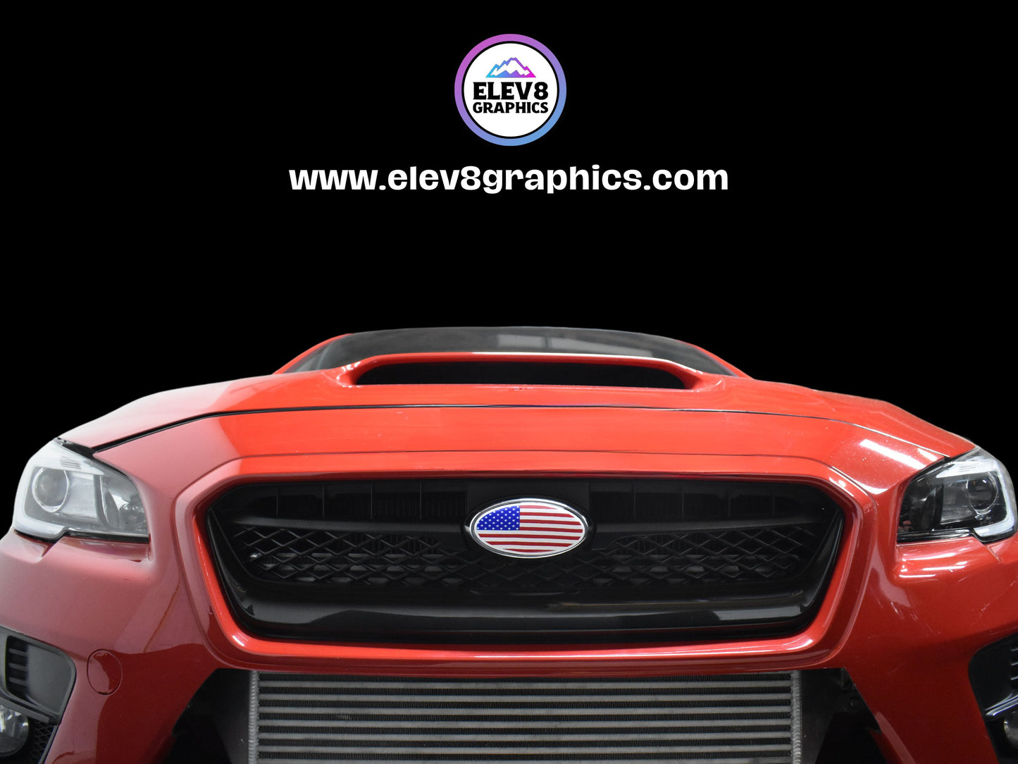 Emblem Overlay Set- FRONT & REAR OVERLAYS- For Subaru: American Flag Design - Fits Multiple Models- Multiple Colors