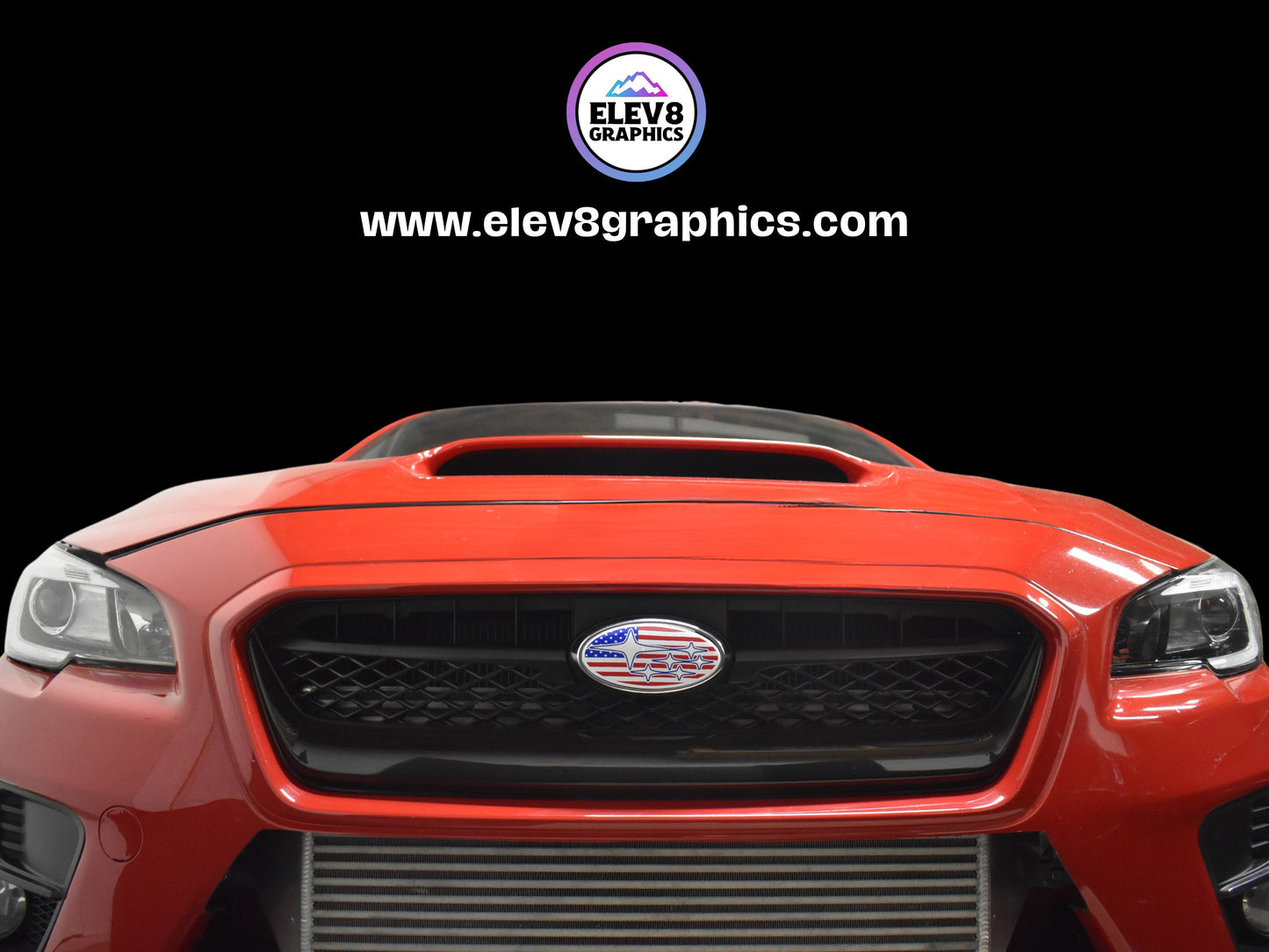 Emblem Overlay Set- FRONT & REAR OVERLAYS- For Subaru: American Flag Design - Fits Multiple Models- Multiple Colors