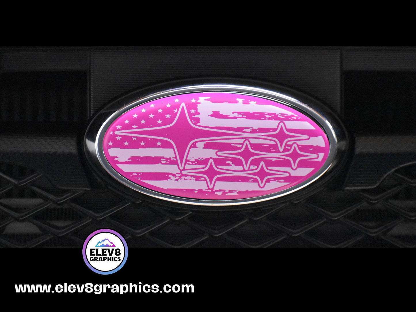 Emblem Overlay Set for Subaru: Distressed American Flag Design - Fits Multiple Models- Multiple Colors