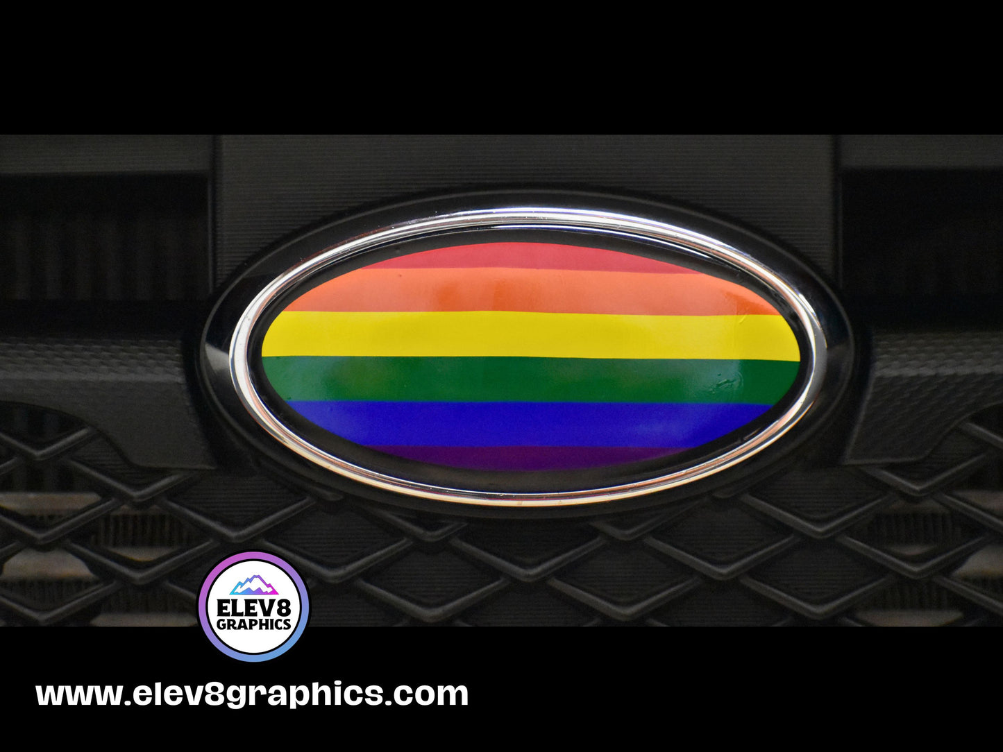 Emblem Overlay Set Fits Subaru: Pride Flag Design - Fits Multiple Models- Two Color Options