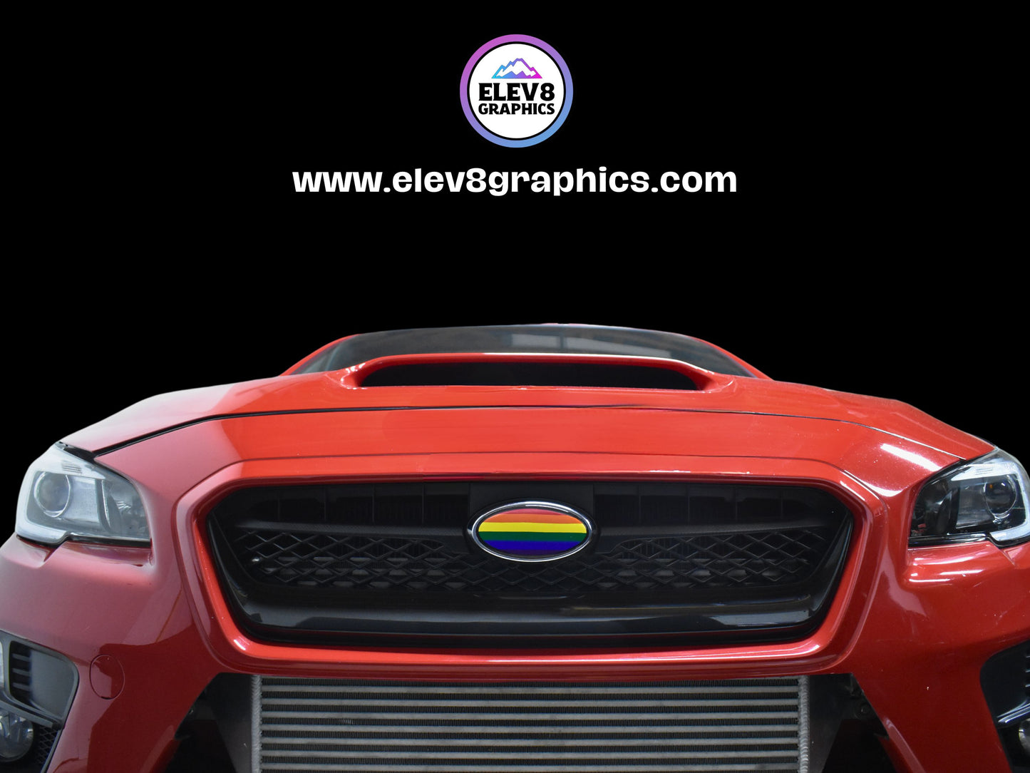 Emblem Overlay Set Fits Subaru: Pride Flag Design - Fits Multiple Models- Two Color Options
