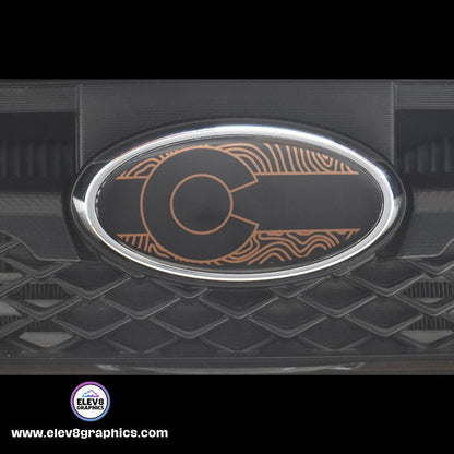 Emblem Overlay Set Fits Subaru: Colorado Topography Design - Fits Multiple Models