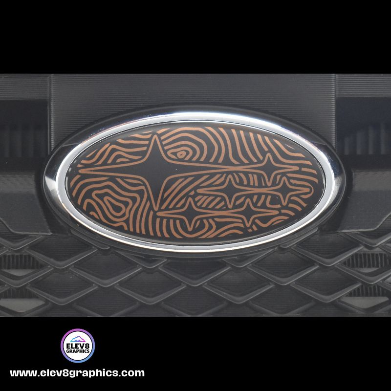 Emblem Overlay Set Fits Subaru: Topography Design - Fits Multiple Models