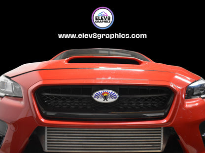 Single Emblem Overlay- FRONT OVERLAY ONLY- For Subaru: Colorado Sasquatch Design - Fits Multiple Models