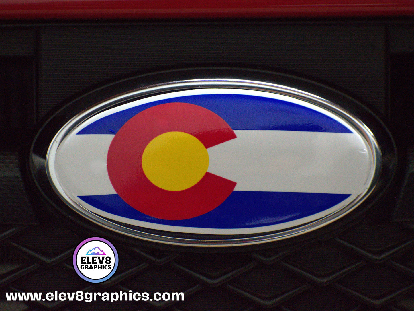 Emblem Overlay Set | Colorado Flag |  Fits Subaru