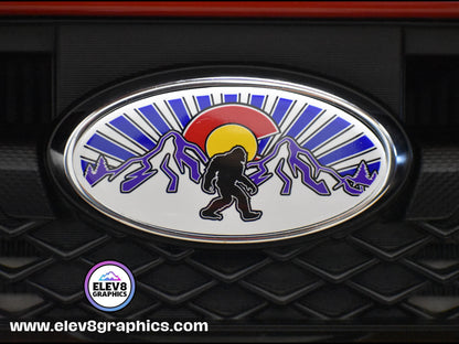Emblem Overlay Set | Colorado Sasquatch | White Border |  Fits Subaru