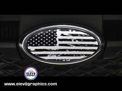 Emblem Overlay Set for Subaru: Distressed American Flag Design - Fits Multiple Models- Multiple Colors