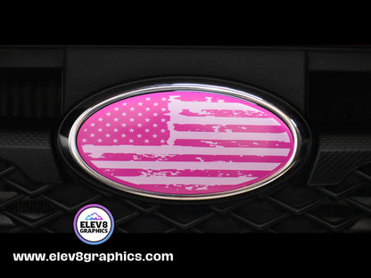 Emblem Overlay Set for Subaru: Distressed American Flag Design - Fits Multiple Models- Multiple Colors