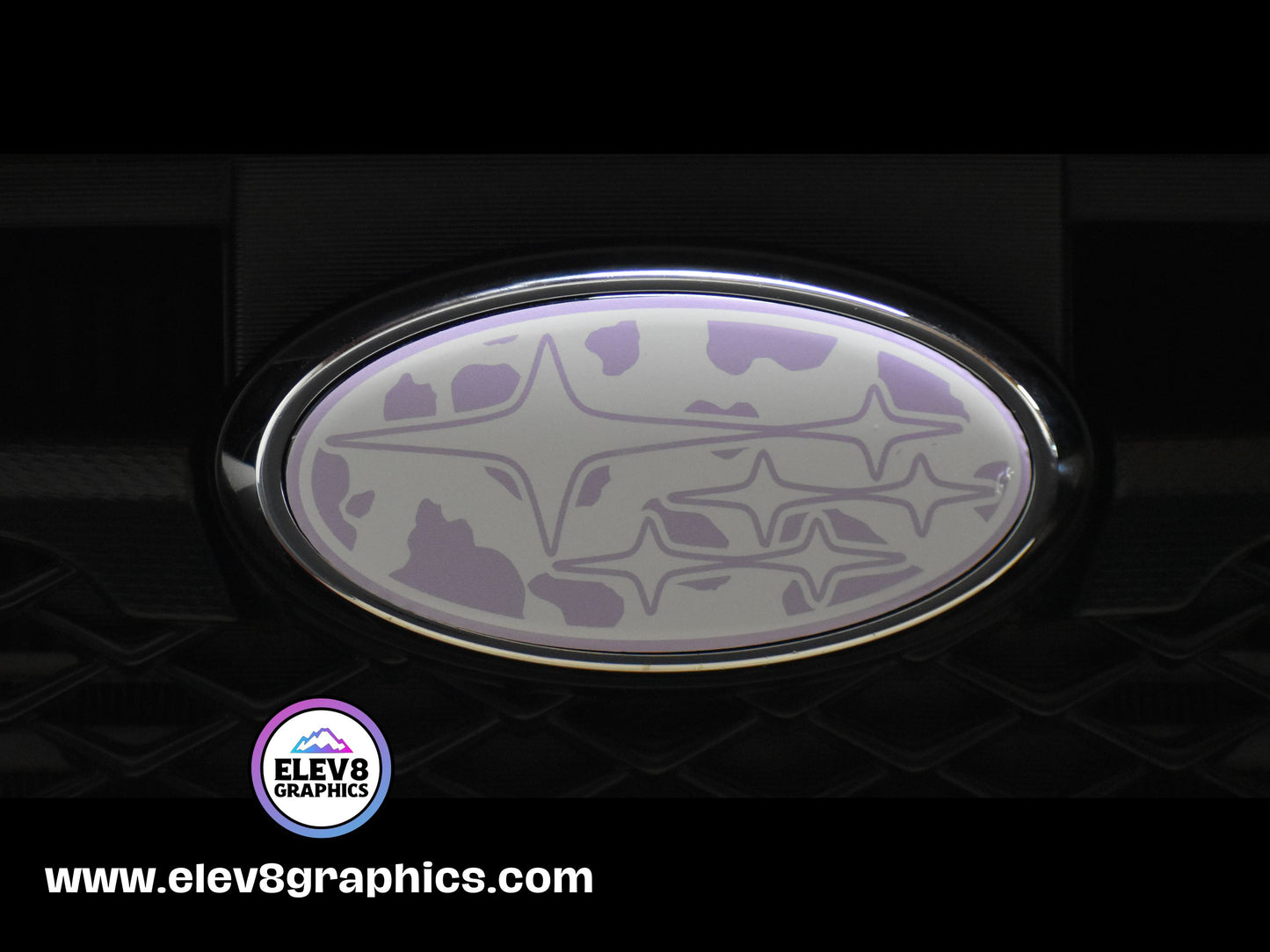 Emblem Overlay Set Fits Subaru: Cow Print Design - Fits Multiple Models- Multiple Colors