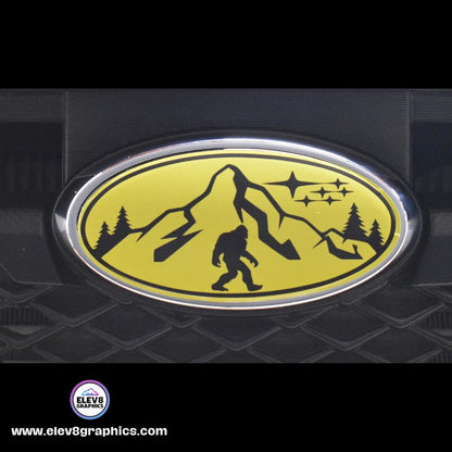 Emblem Overlay Set- FRONT & REAR OVERLAYS- for Subaru: Mountain Sasquatch - Fits Multiple Models- Multiple Colors