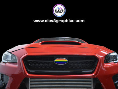 Emblem Overlay Set Fits Subaru: Pride Flag Design - Fits Multiple Models- Two Color Options