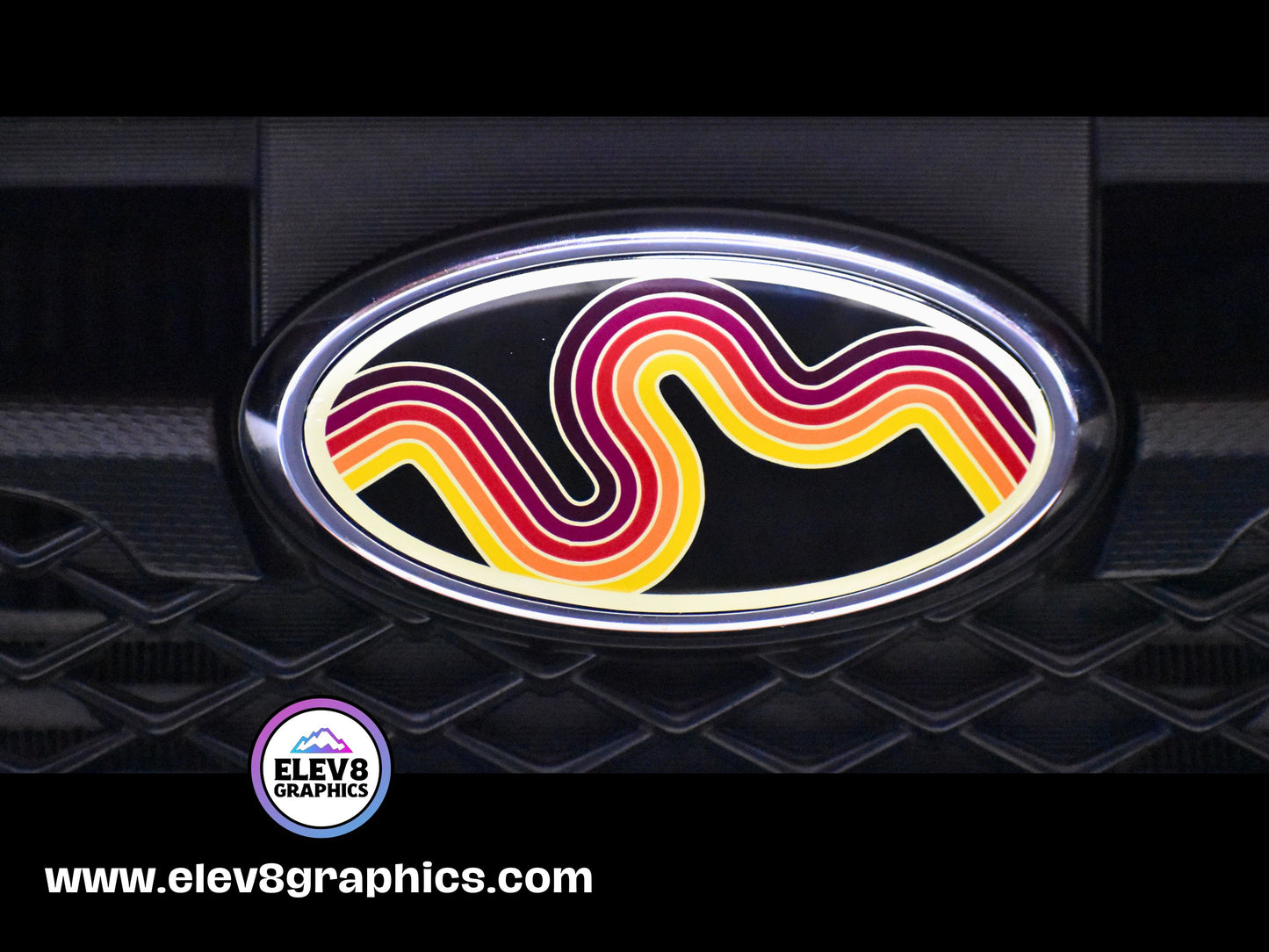 Emblem Overlay Set Fits Subaru: Retro Stripe Design - Fits Multiple Models