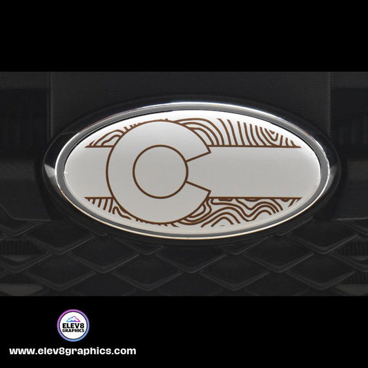 Emblem Overlay Set Fits Subaru: Colorado Topography Design - Fits Multiple Models